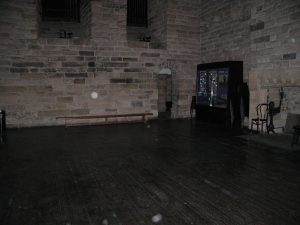 Castle Keep 2003, photo by P. McDonald. Shows reflection off dust.