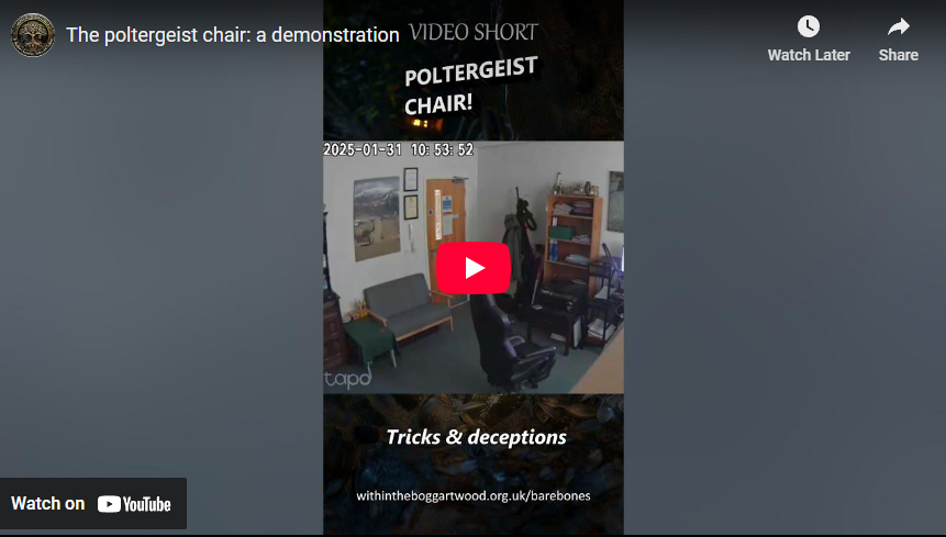 Read more about the article Deception: ‘poltergeist’ chair